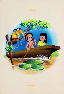 Craenhals | Hopi et Cati, illustration à la gouache sur… | AZ auction