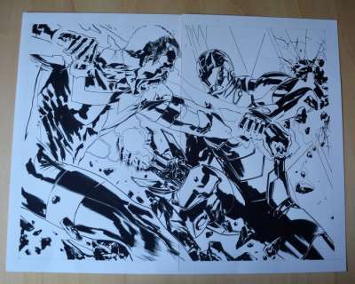 Gabriele Dell’otto | Original Art Double Page  - Avengers | Catawiki