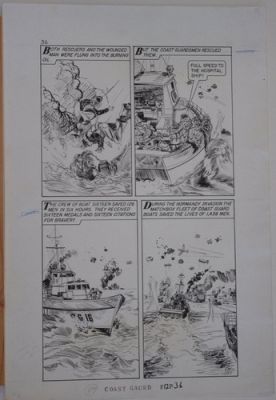 KIRNER original art, WORLD AROUND US #12 pg 36,14x 21,1959 Coast Guard MatchBox | eBay US