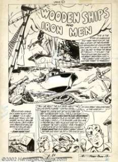 Artist Unknown - Original Art for Speed #21, Complete 8-page Story, "Wooden Ships and Iron Men" - | Heritage