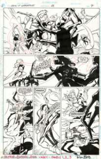 Lee Moder and Ron Boyd - Original Art for Legion of Superheroes #68, page 4 (DC, 1995). Andromeda falls in a fight - | Heritage
