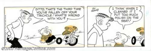 Dik Browne - Original Comic Strip Art for Hi and Lois Daily dated 5-12-77 (King Features Syndicate, 1977). Ditto - | Heritage