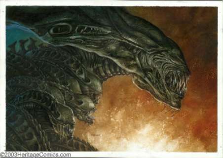 Dave Dorman - Original Cover Art for Aliens: Tribes (Dark Horse, 1992). Here, Aliens fans, is the original art for - | Heritage