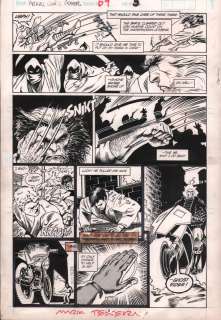 Harry Candelario, Mark Texeira - Marvel Comics Presents #64 P.5 - Snikt - Strong Wolverine & Ghost Rider Panels - Signed - 1990