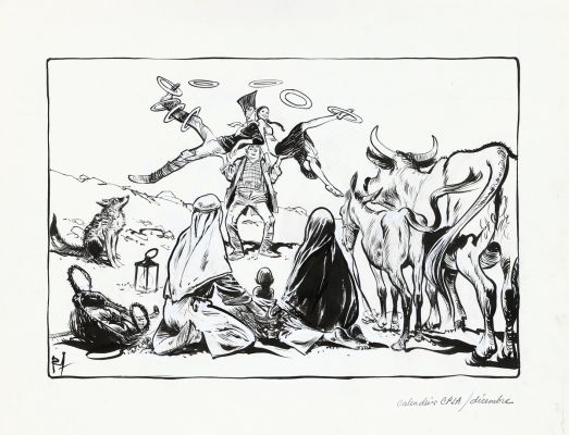 Follet | Les Zingari, illustration à l’encre de Chine et… | AZ auction