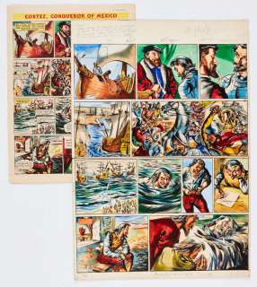 Cortez, Conqueror of Mexico original Eagle artwork (1950) by William… | Comic Book Auctions ltd