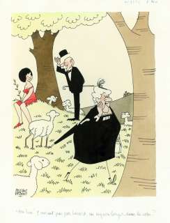 FAIZANT Jacques  - La bergère  - Illustration Ã  l’encre de chine et aquarelle [...] | Vermot et Associés