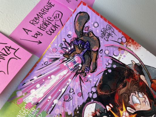 Katie Cook - Dungeon Crawler Carl #0 Katie Cook cover w/ remarque - Donut