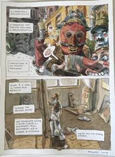 Corona, Marco | original plate "La morte regnava sovrana nel piccolo villaggio di Q" | Catawiki