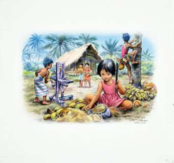 Marlier, Marcel (193... | Les amis de l’enfance Illustration originale à la... | Coutau Bégarie