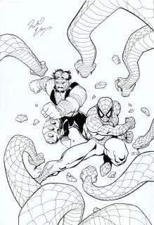 Richard Elson - Spectacular Spider-Man #35 Very Large Cover! (Spider-Man & Hercules Battle Giant Snakes!) 1998