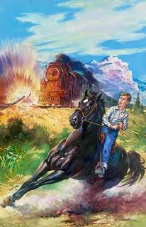 SECONDO BUSETT - Original cover for Furia. Cm. 23,5x36,5. Gouache on board. Signed. Mint. Code 1399.