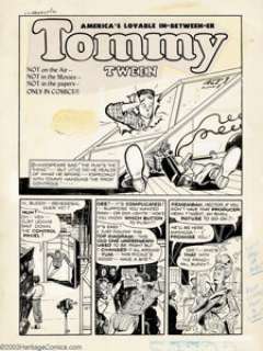 Bob Powell - Complete Story Original Art for Lil’ Abner #64 "Tommy Tween" (Harvey, 1949). Teen age - | Heritage
