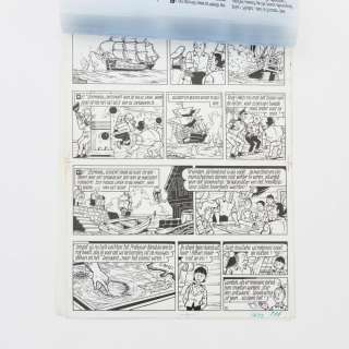 ORIGINELE TEKENPLAAT UIT HET SUSKE EN WISKE-VERHAAL DE KLEPPENDE KLIPPER. PLAAT 20 BESTAANDE UIT 4 S | Bernaerts