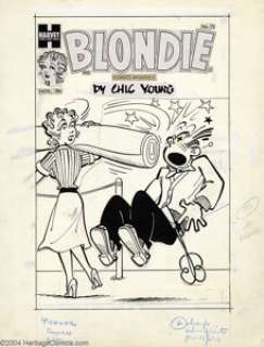 Hy Eisman (attributed) - Original Cover Art for Blondie #72 (Harvey, 1954). The art is in great condition. The art - | Heritage