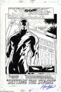Paul Pelletier and Jose Marzan Jr. - Original Splash Page Art for Flash #156, page 22 (DC, 2000). A dramatic - | Heritage