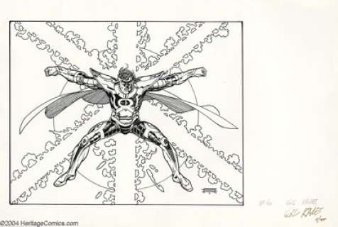 Gil Kane - Hal Jordan as Parallax Pin Up Original Art (1997). When Hal Jordan was denied the necessary power to -