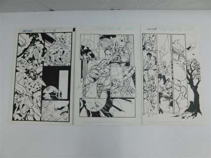 Lot of 3 Original Comic Book Art - Alpha Flight | Bodnars Auction