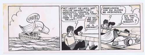 Sleen, Marc | Original strip (s.162)  - Nero 33  - Het knalgele koffertje  - (1959) | Catawiki