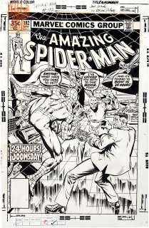Keith Pollard Bob McLeod - Amazing Spider-Man 192 Cover (Marvel, 1979) Death of Spencer Smythe