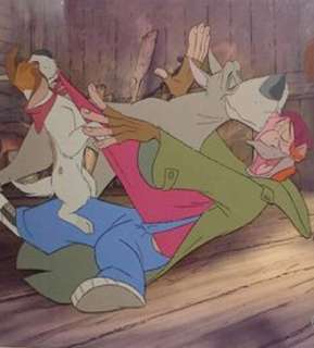 Disney Studios - Original Production Cel - 5 Charakteren - Oliver & Company (1988) | Catawiki