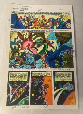 MARVEL TWO IN ONE ANNUAL #2 color guide art STARLIN 1977 AVENGERS WARLOCK THANOS | eBay US (Buy It Now)