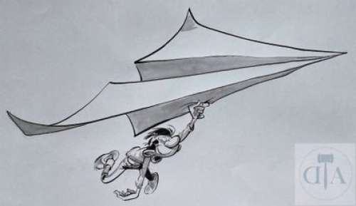 Munuera/Gaston Lagaffe. Dessin original en forme… | Dagoty