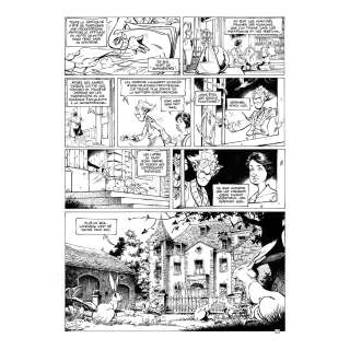 DAVID ETIEN (NÉ EN 1981) - Lot #64 - Champignac, sc. BeKa Tome 3, Quelques Atomes de Carbone 2023. Planche 17 Encre de chine, stylo et acrylique blanche. Signé...