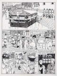 Carin Francis (Né En 1950) | Victor Sackville Planche originale en noir et blanc Signé, encre de Chine 51,5 x 39 cm | HVMC