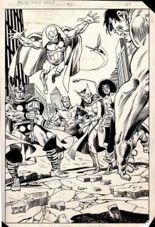 Sal Buscema Gerry Talaoc - Incredible Hulk #300 Splash (Historic Issue with Entire Avengers Team Vs the Hulk!) 1984