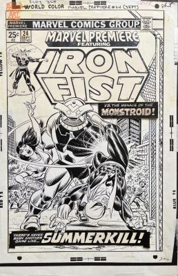 Gil Kane John Romita Sr. | Marvel Premiere 24 Cover (Marvel, 1975) Romita Sr Inks! | Will’s Comic Art Page