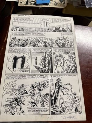 Original Art Bob Hall Palmer inks Avengers annual 16 1987 signed