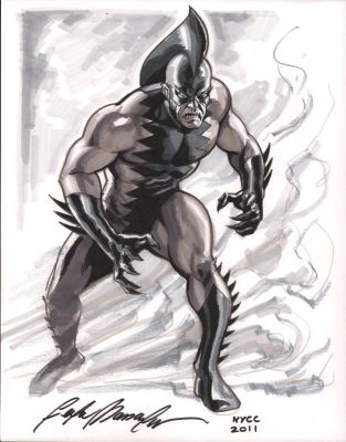 Felipe Massafera | Tigershark Full Figure Watercolor Commission - Signed - Nycc 2011 | Anthony’s Comic Book Art