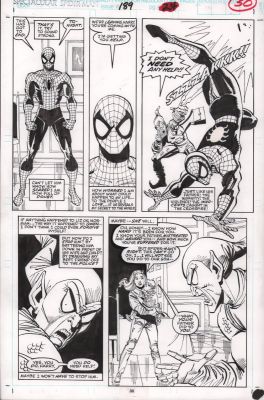 Sal Buscema - Spectacular Spider-Man #189 P.30 - Spider-Man Confronts Harry Osborn Green Goblin - 1992