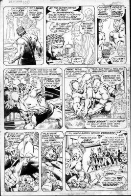 Barry Windsor-Smith | Windsor-Smith, Barry - Avengers #100 Pg 11, All Avengers Issue Hercules Vs Ares 1972 | Cool Lines Art