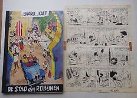 Baard en Kale - De stad der robijnen - Luxe groot formaat hc met originele pagina (p.22) - 1e druk - (1984) | Catawiki