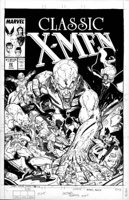 Adams, Art - X-Men Classics #22 Cover, X-Men in Savage Land, Kazar & Zabu