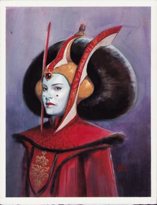 Fred Harper | Fred Harper - Padme Amidala Painted Art - Signed | Anthony’s Comic Book Art