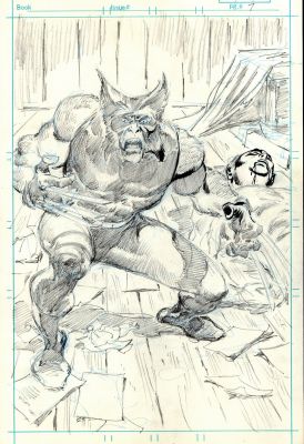 John Buscema | Wolverine #1 Splash P 7 (Unpublished Very First Full Figure Logan with Claws Out with Extra Killing, Drawn Before 1St Pub Splash!) 1988 | Romitaman
