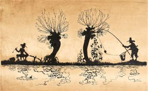 Arthur Rackham’s watercolors for the endpapers of The Compleat Angler | misc / divers