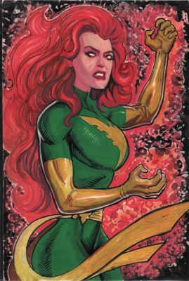 Rodney Ramos | Jean Grey Pheonix Color Commission - Signed | Anthony’s Comic Book Art