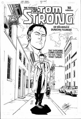 Chris Sprouse | Sprouse, Chris - Alan Moore’s Tom Strong #30 Cover of 36 in First Moore Series, "Terrible True Life of Tom Strong" 2004 | Cool Lines Art