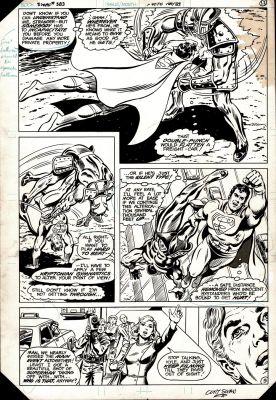 Curt Swan, Dave Hunt | Superman #383 P 9 (Superman Great Battle Page Vs Robrox!) 1983 | Romitaman