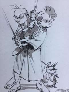 Munuera - Dessin original - Spirou et Fantasia a Tokyo | Catawiki