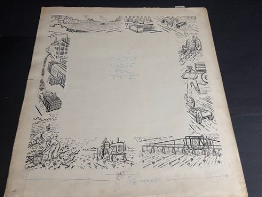 W. Bolte Gibson 1950s News and Views from Campbell Christmas-Themed Org.Art 3ct | eBay US (Buy It Now)