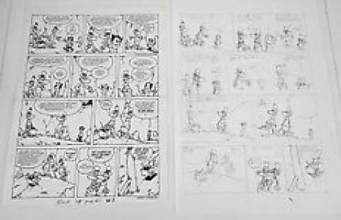 De Smet, Peter - Original page (p.15) + Original sketch page - Otto, Olivier en Oscar - Het verdwenen water - (1981) | Catawiki