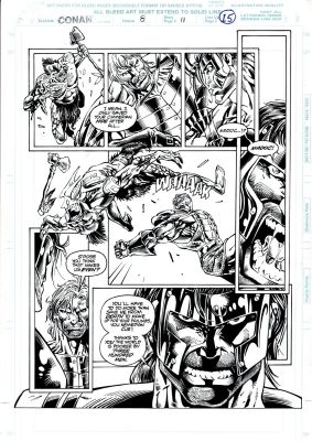 Joe Bennett | Conan #8 P 11 (Conan Battles Madoc Throughout!) 1995 | Romitaman