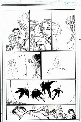 John Romita Jr. Klaus Janson | Action Comics #1027 P 20 (Supergirl, Superman, 2 Superboys, & Brainiac 5!) 2020 | Romitaman