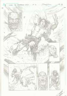 Dheeraj Verma - Conan the barbarian #12 p. 9 - action splash - signed