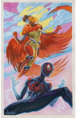 Aniekan Udofia | Spider-Man Miles Morales And Starling Pinup Marvel | TDArt